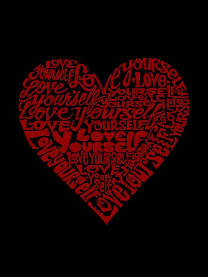 Мужская футболка Love Yourself Premium Blend Word Art LA Pop Art — изображение 3 из 5, черный