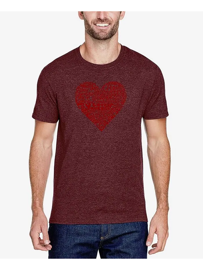 Мужская футболка Love Yourself Premium Blend Word Art LA Pop Art — изображение 4 из 5, черный
