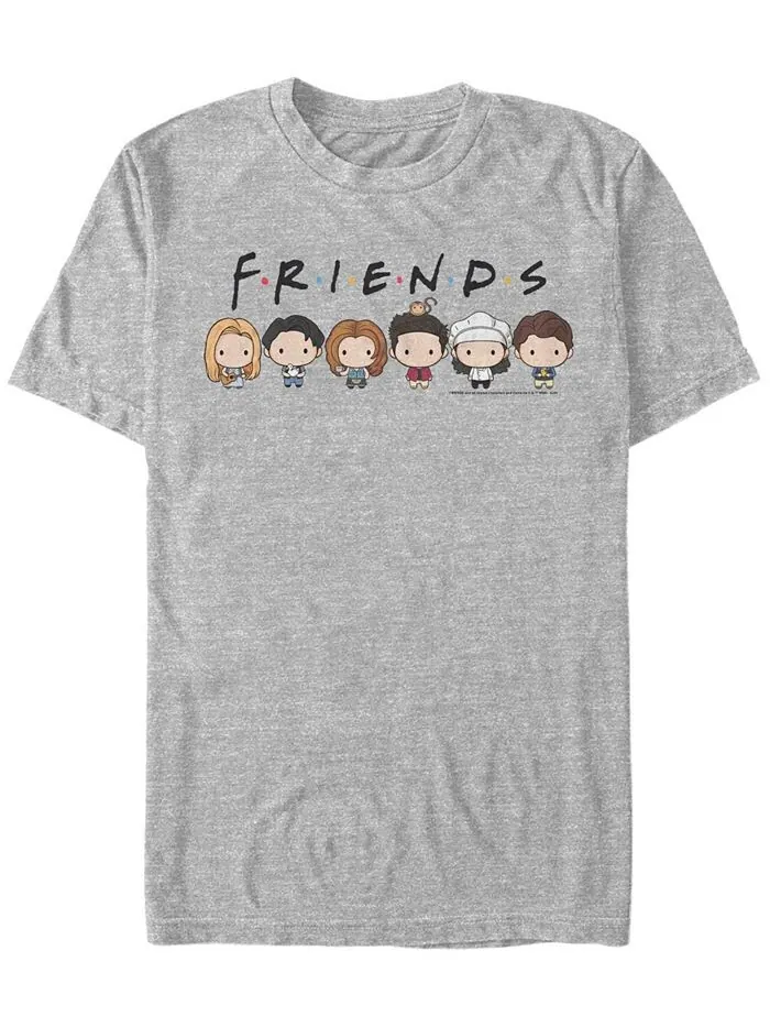 Мужская футболка Friends Chibi Friends с коротким рукавом Fifth Sun — изображение 1 из 1, приглушенный