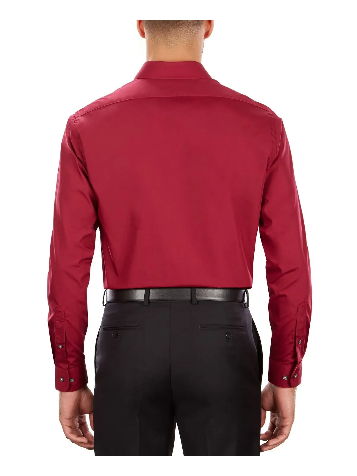 Мужская рубашка классического кроя из поплина с заостренным воротником Van Heusen — изображение 2 из 4, маджента