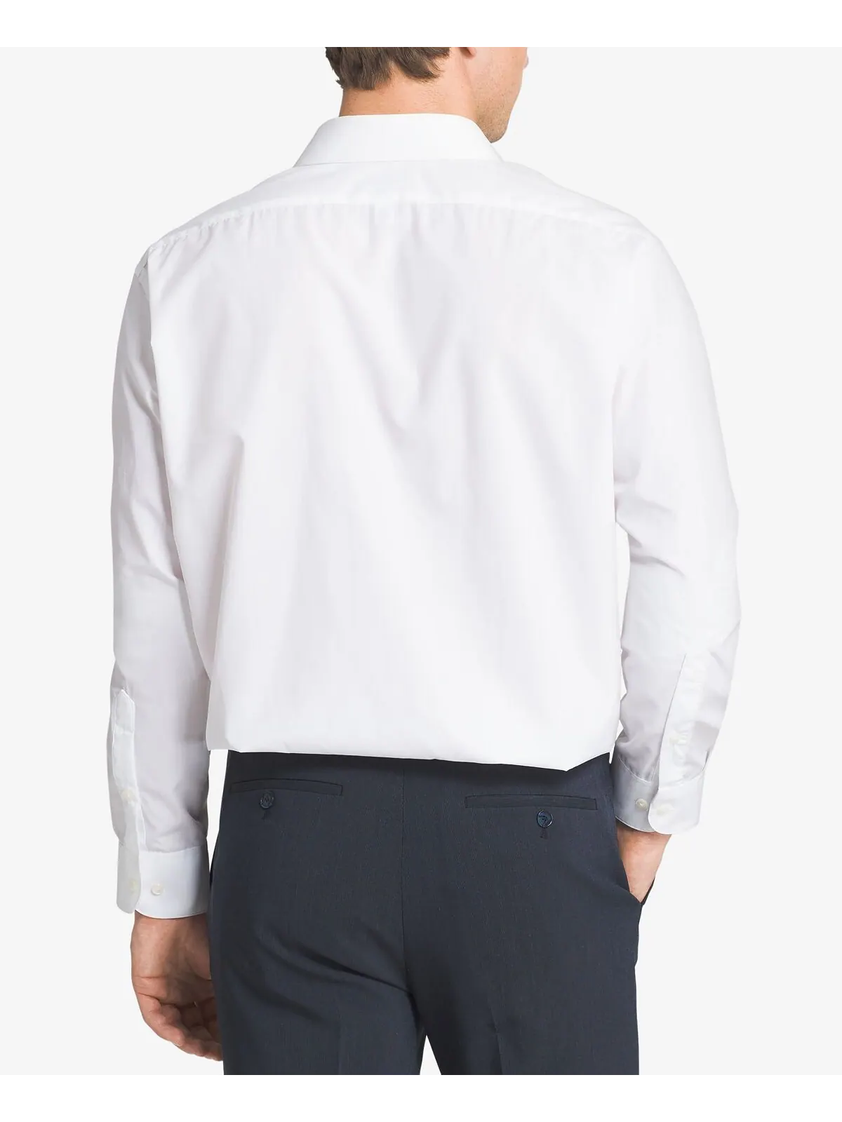 Мужская рубашка классического кроя из поплина с заостренным воротником Van Heusen — изображение 3 из 4, белый