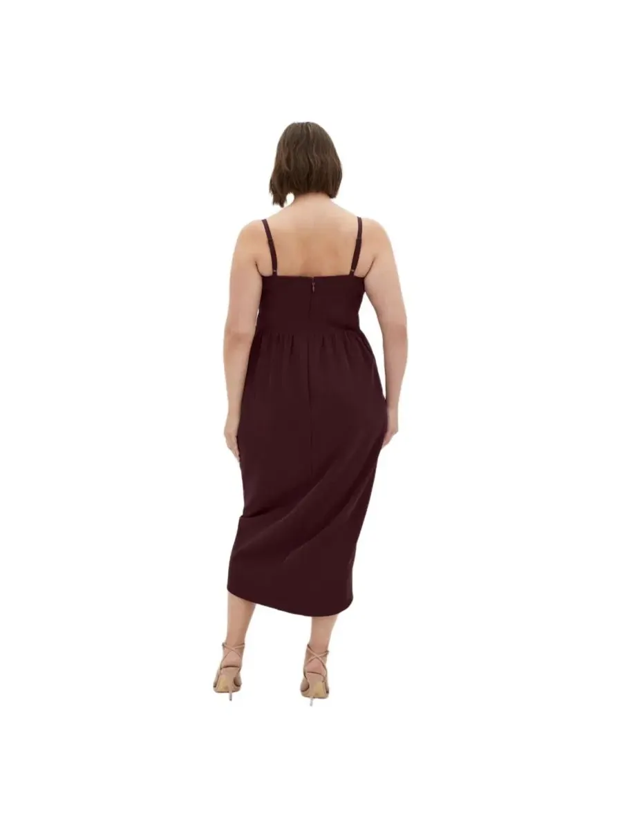 Женское платье Sassy Flex Fit Tulip V CITY CHIC — изображение 2 из 4, коричневый