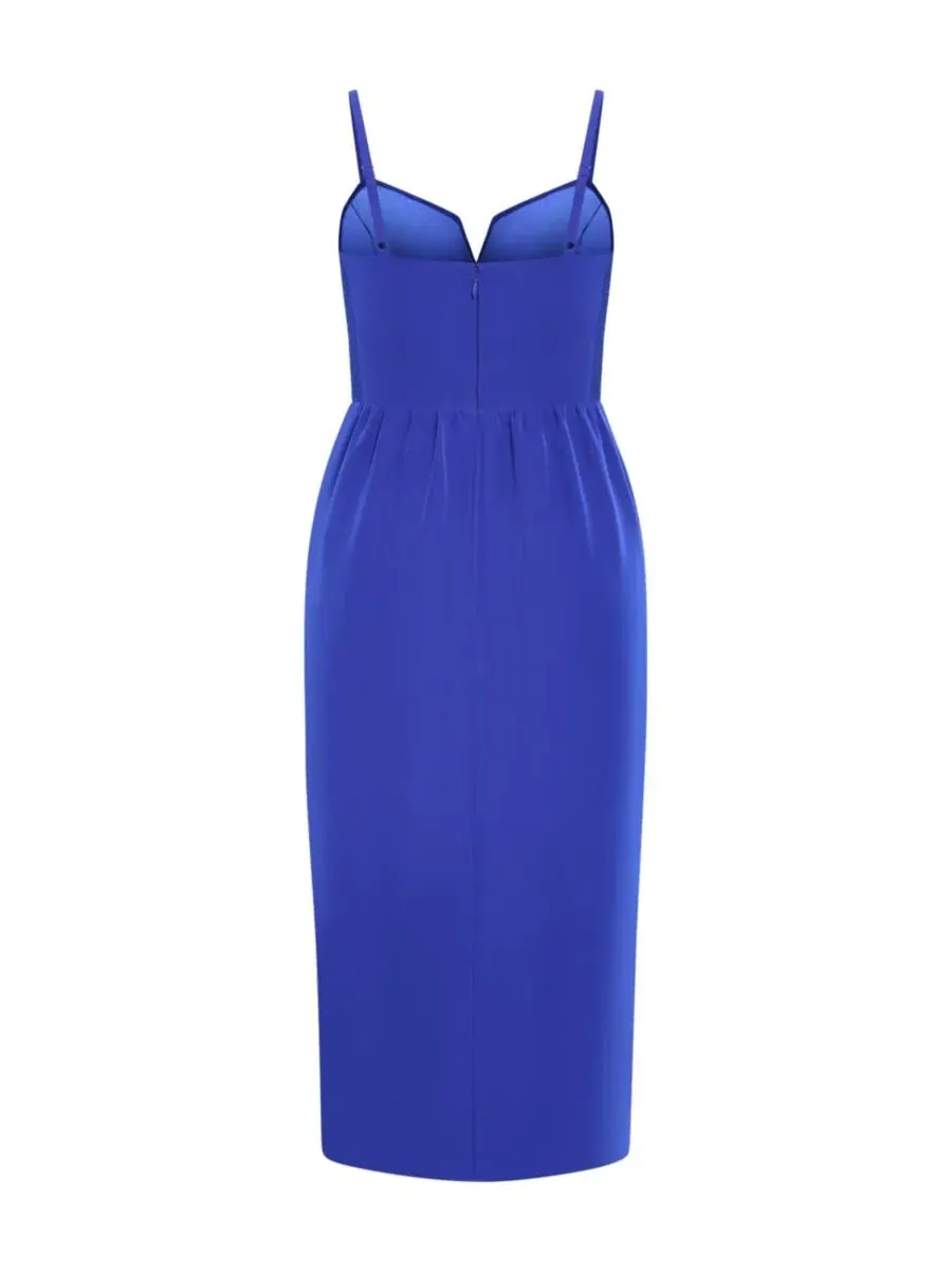 Женское платье Sassy Flex Fit Tulip V CITY CHIC — изображение 4 из 4, синий