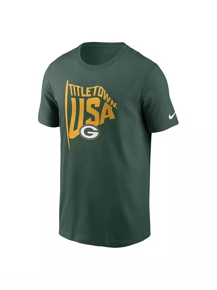Мужская зеленая футболка Green Bay Packers Local Essential Nike — изображение 2 из 3, зеленый