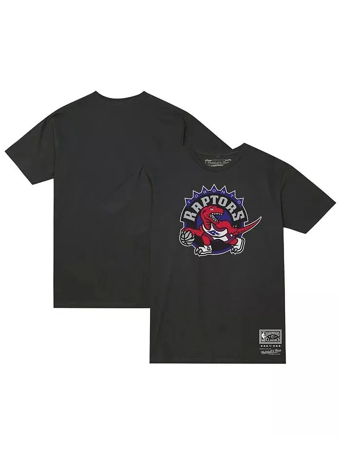 Мужская и женская черная футболка Toronto Raptors Hardwood Classics MVP Throwback с логотипом — изображение 1 из 3