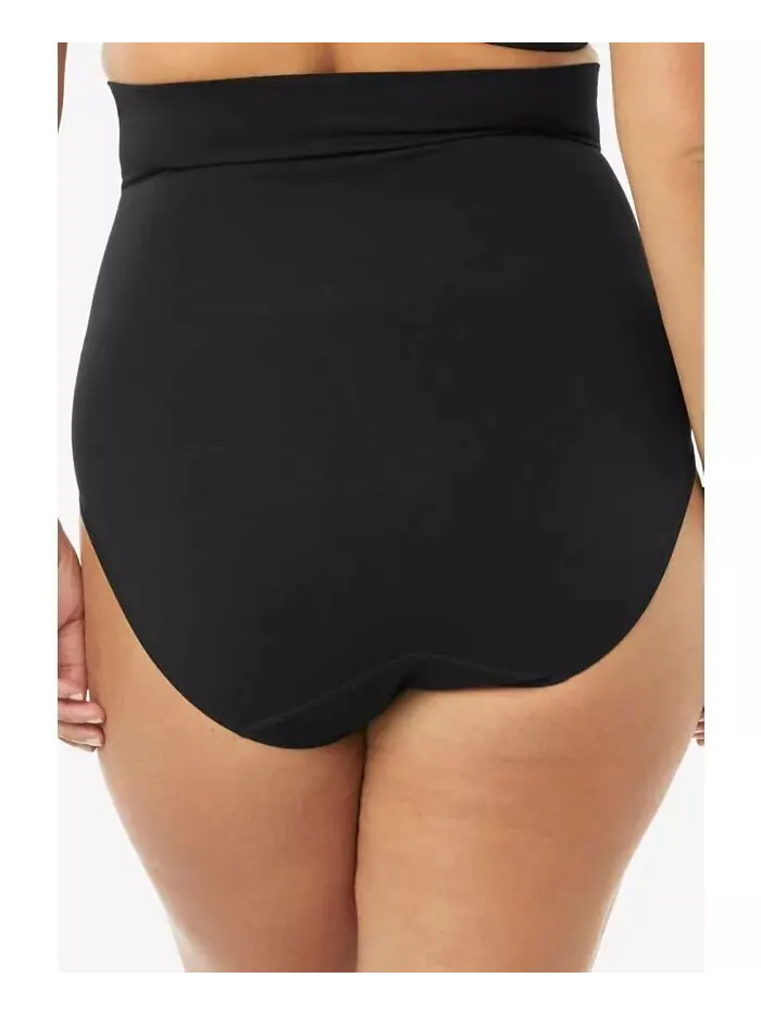 Женские бесшовные трусы-брифы с высокой талией Instant Shaper размера Plus Secret Solutions — изображение 2 из 2, нудовый