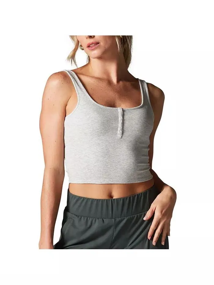 Женская облегающая майка Henley Tavi — изображение 1 из 5, пепельный