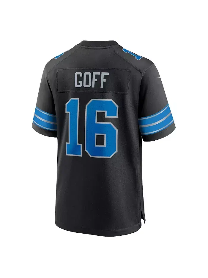 Футболка игровая альтернативная Nike для мужчин Jared Goff Detroit Lions 2nd Alternate Fanatics — изображение 5 из 5, синий