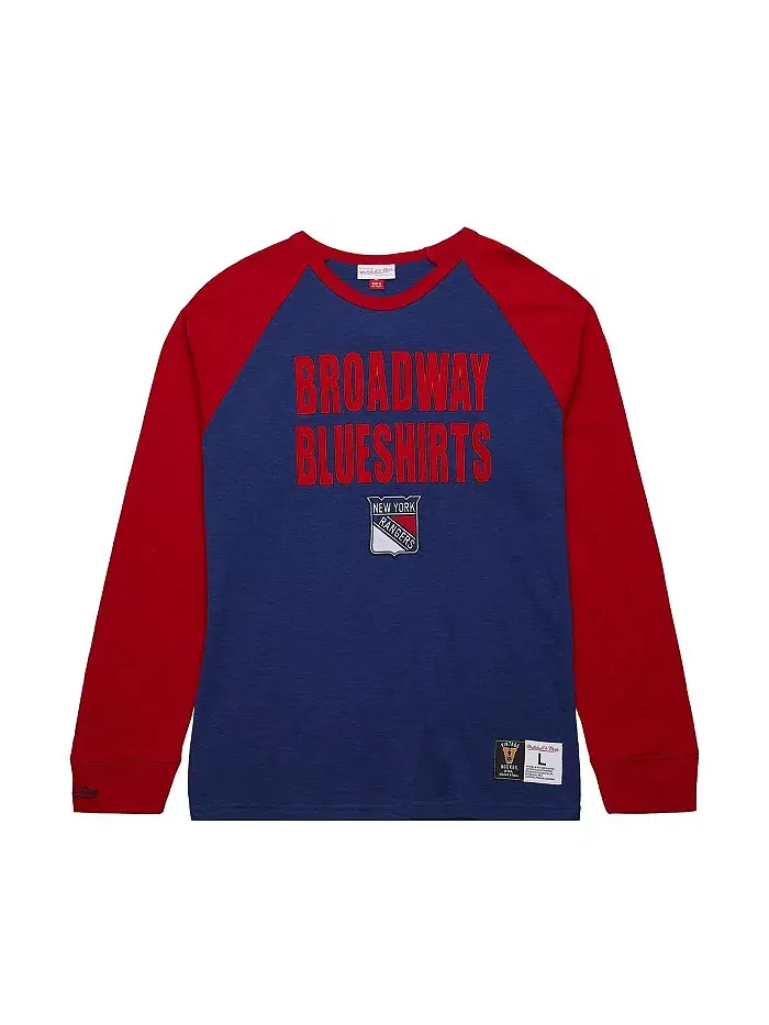 Мужская футболка с длинным рукавом New York Rangers Legendary Slub Raglan