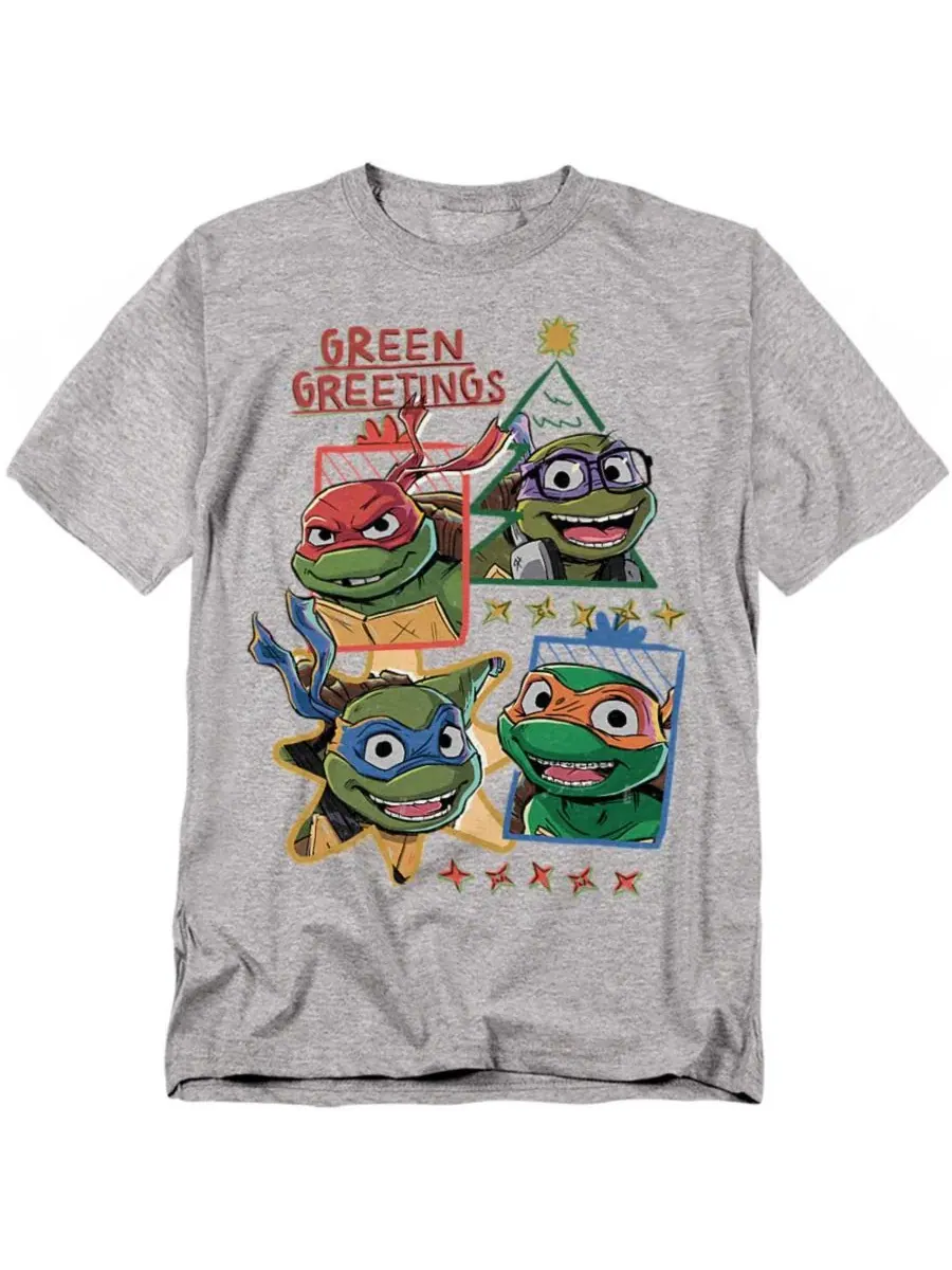 Футболка с принтом Men's Mayhem Christmas Greetings Teenage Mutant Ninja Turtles — изображение 1 из 3, приглушенный