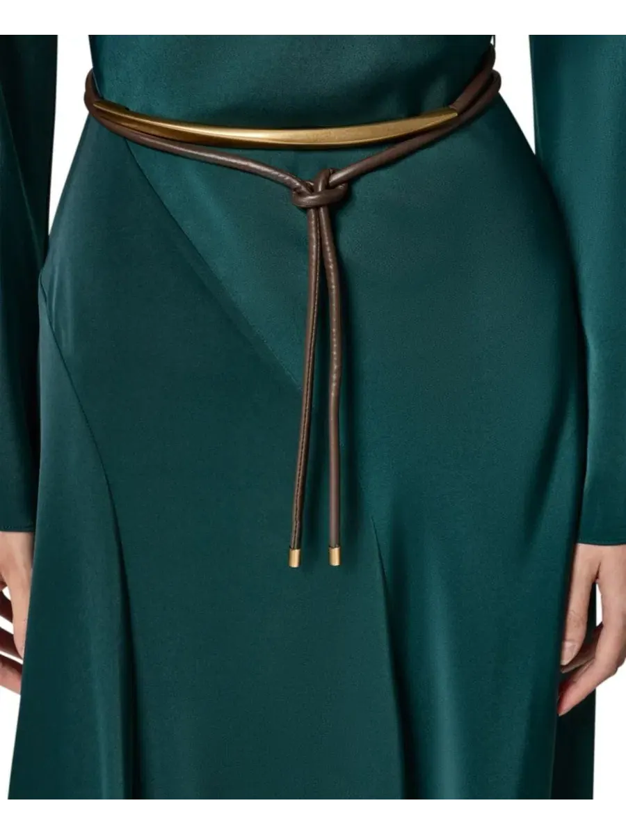 Платье-трапеция с длинным рукавом и поясом Donna Karan New York — изображение 6 из 6, неизвестный принт