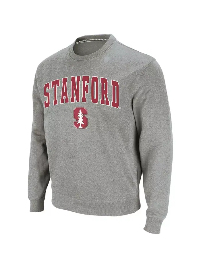 Мужской свитшот с аркой и логотипом Stanford Cardinal Colosseum — изображение 2 из 7, серый