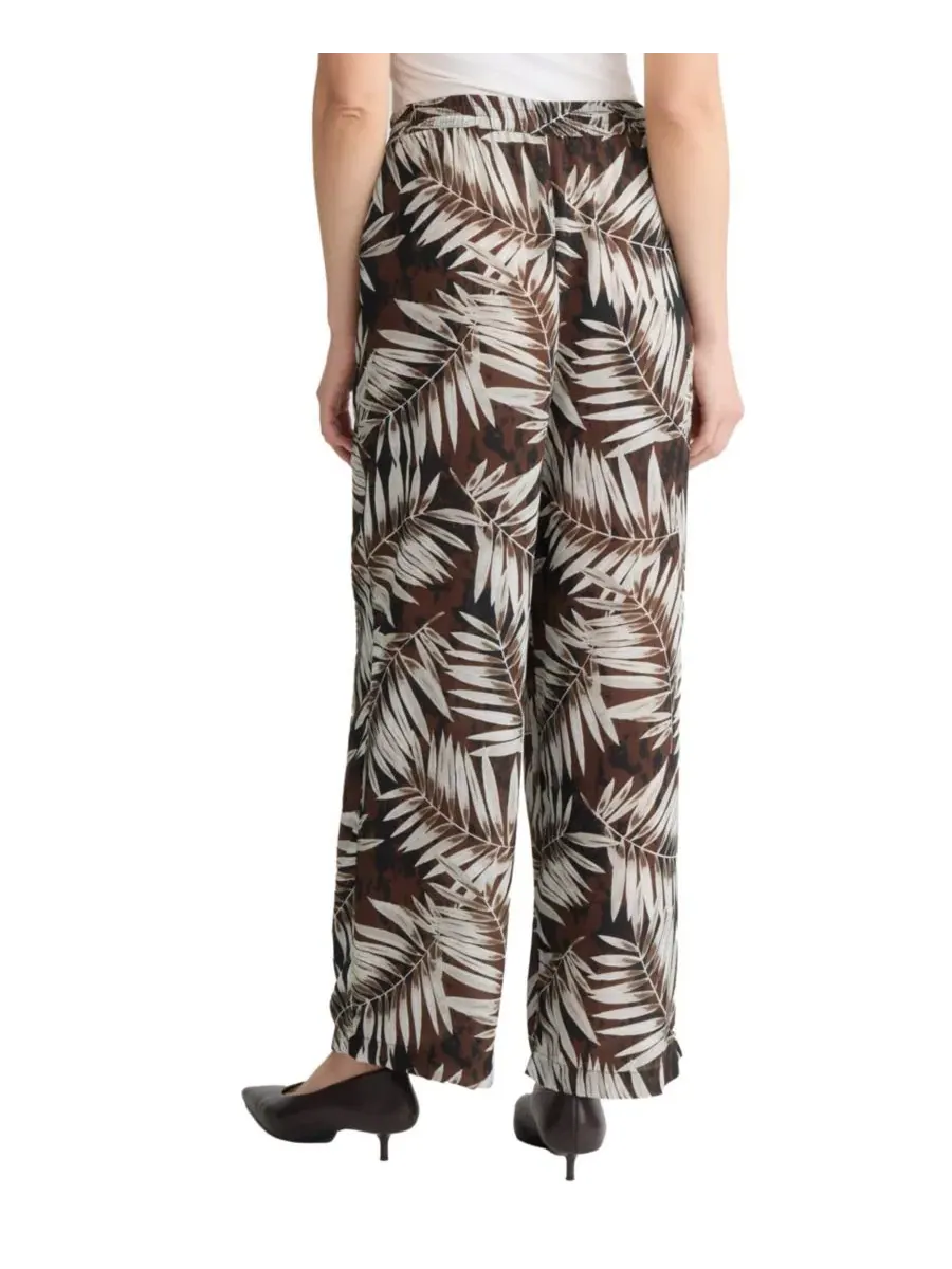 Брюки-пальма с принтом, модель Petite Palm Printed Wide-Leg Pull-On Jones New York — изображение 3 из 3, мульти