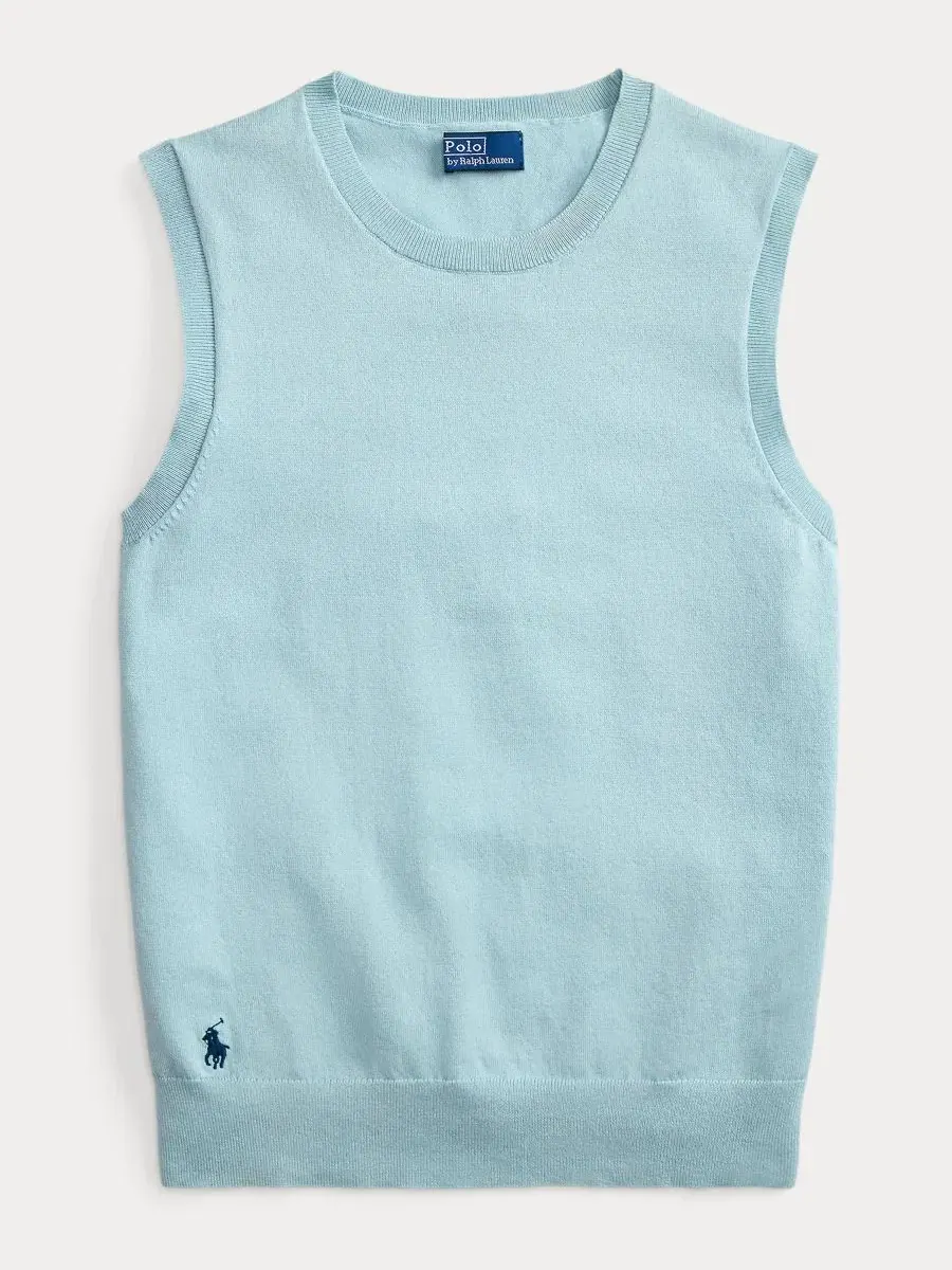 Женский безрукавный джемпер с круглым вырезом Polo Ralph Lauren — изображение 6 из 6, зеленый