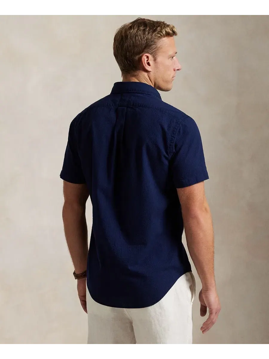 Мужская рубашка классического кроя RL Prepster из сшитого хлопка Polo Ralph Lauren — изображение 2 из 8, темно-синий