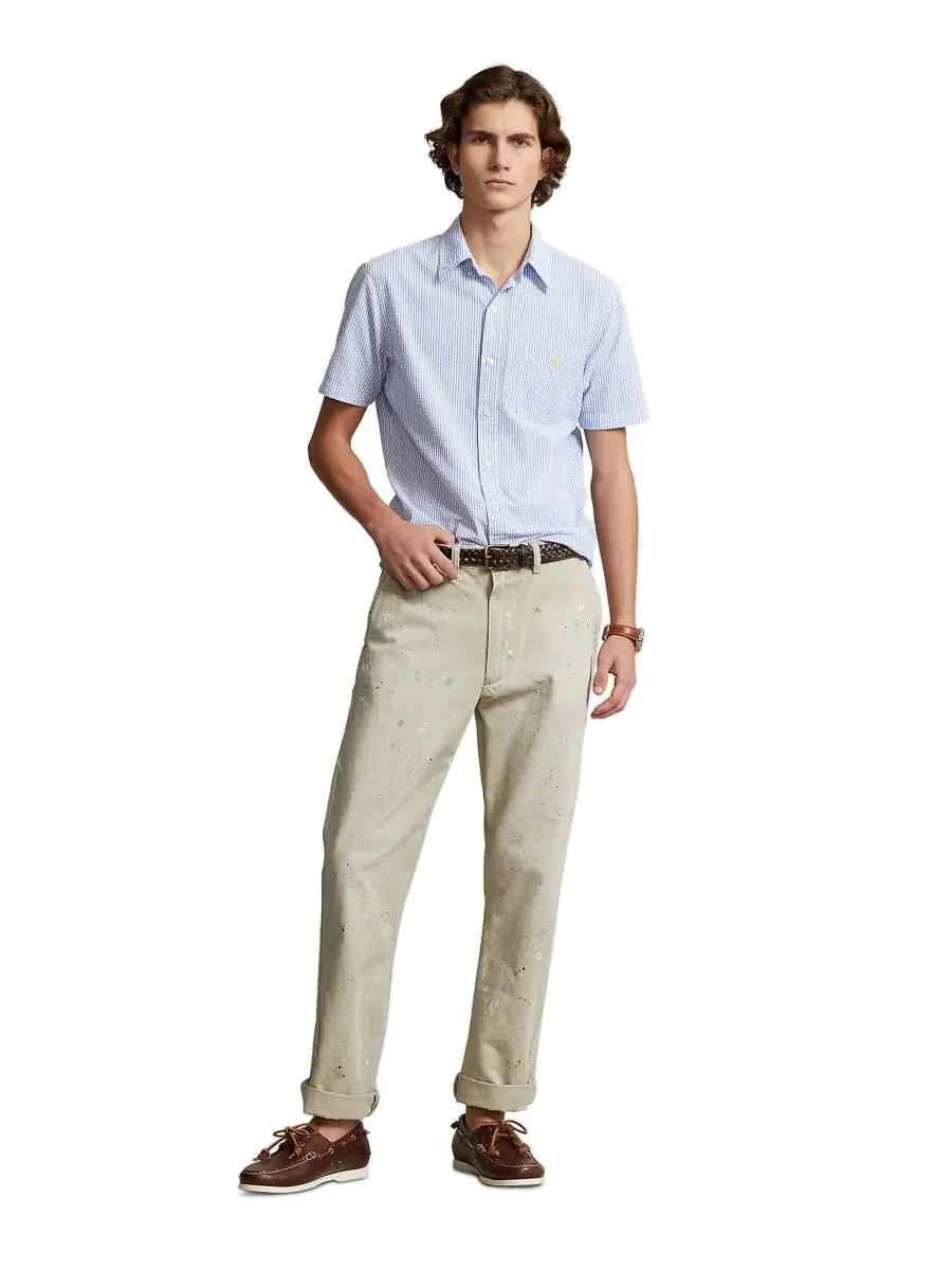 Рубашка классическая с коротким рукавом из сисака RL Prepster Classic-Fit Polo Ralph Lauren — изображение 2 из 13
