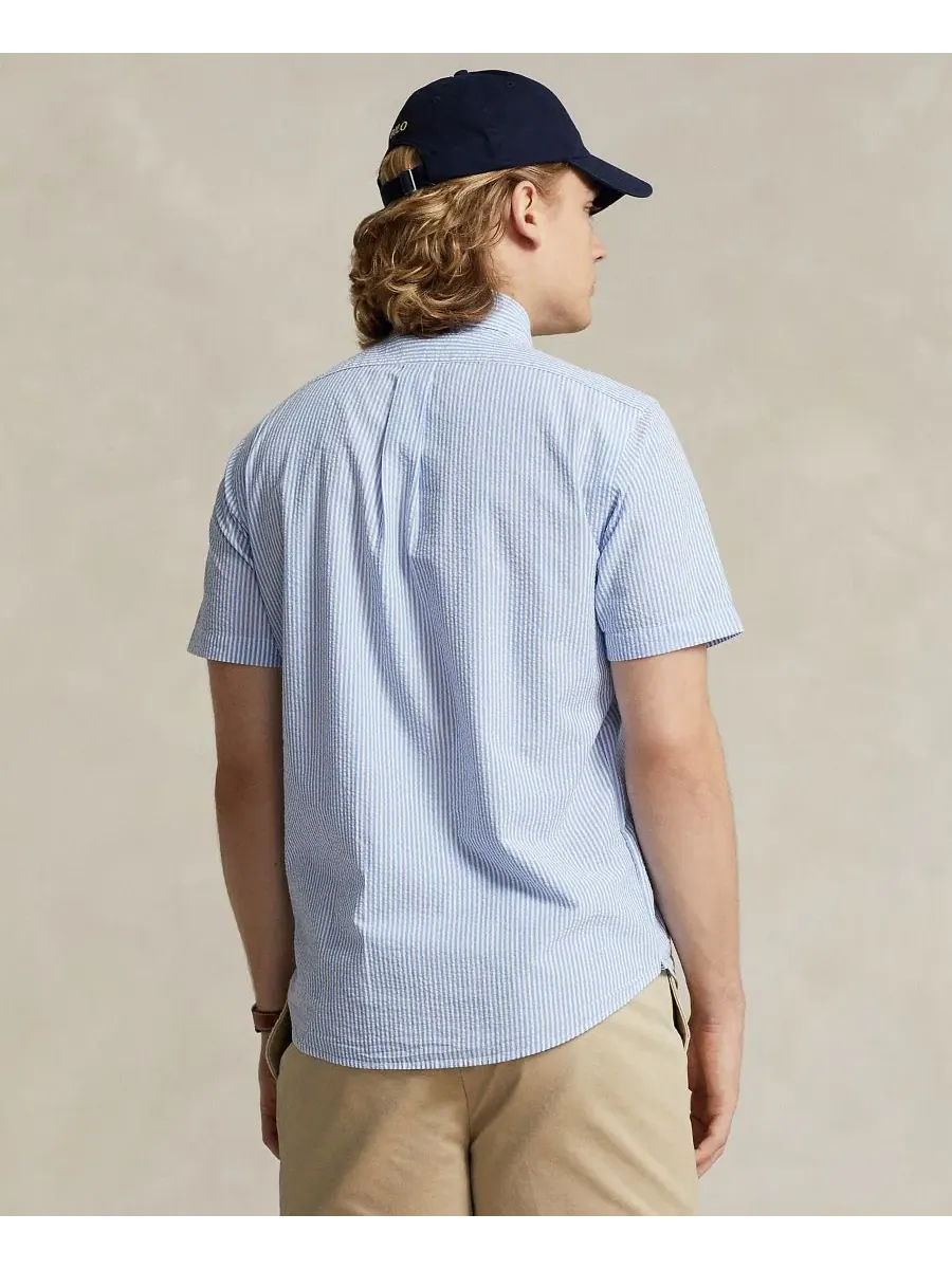 Рубашка классическая с коротким рукавом из сисака RL Prepster Classic-Fit Polo Ralph Lauren — изображение 7 из 13
