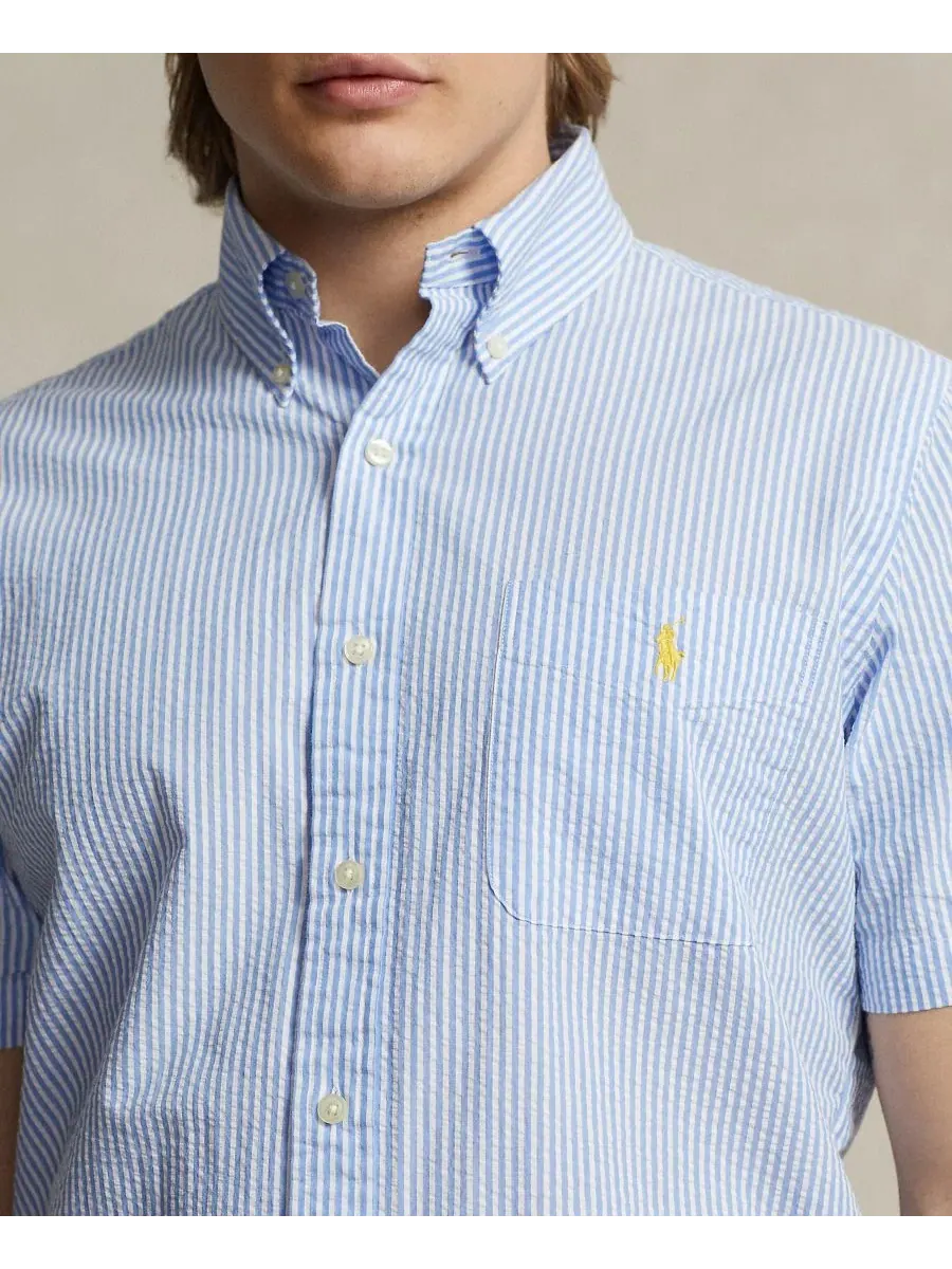 Рубашка классическая с коротким рукавом из сисака RL Prepster Classic-Fit Polo Ralph Lauren — изображение 8 из 13
