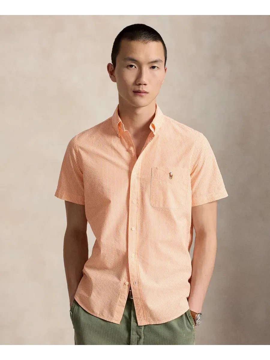 Рубашка с коротким рукавом, классический крой, модель RL Prepster Polo Ralph Lauren — изображение 1 из 9, классический/белый