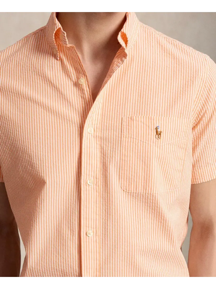 Рубашка с коротким рукавом, классический крой, модель RL Prepster Polo Ralph Lauren — изображение 3 из 9, классический/белый