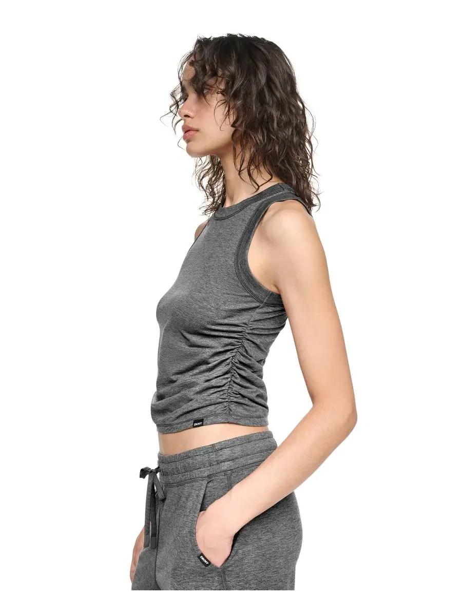 Женский топ DKNY Sport с круглым вырезом — изображение 3 из 5, черный