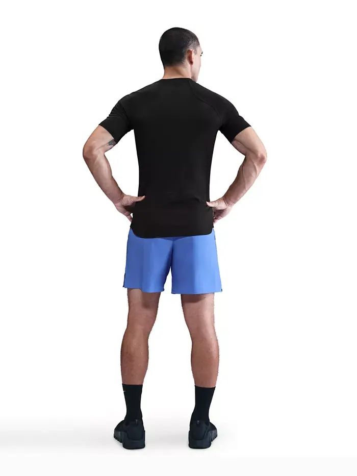 Мужская профессиональная тренировочная футболка Dri-Fit с коротким рукавом Nike — изображение 2 из 4, черный/белый