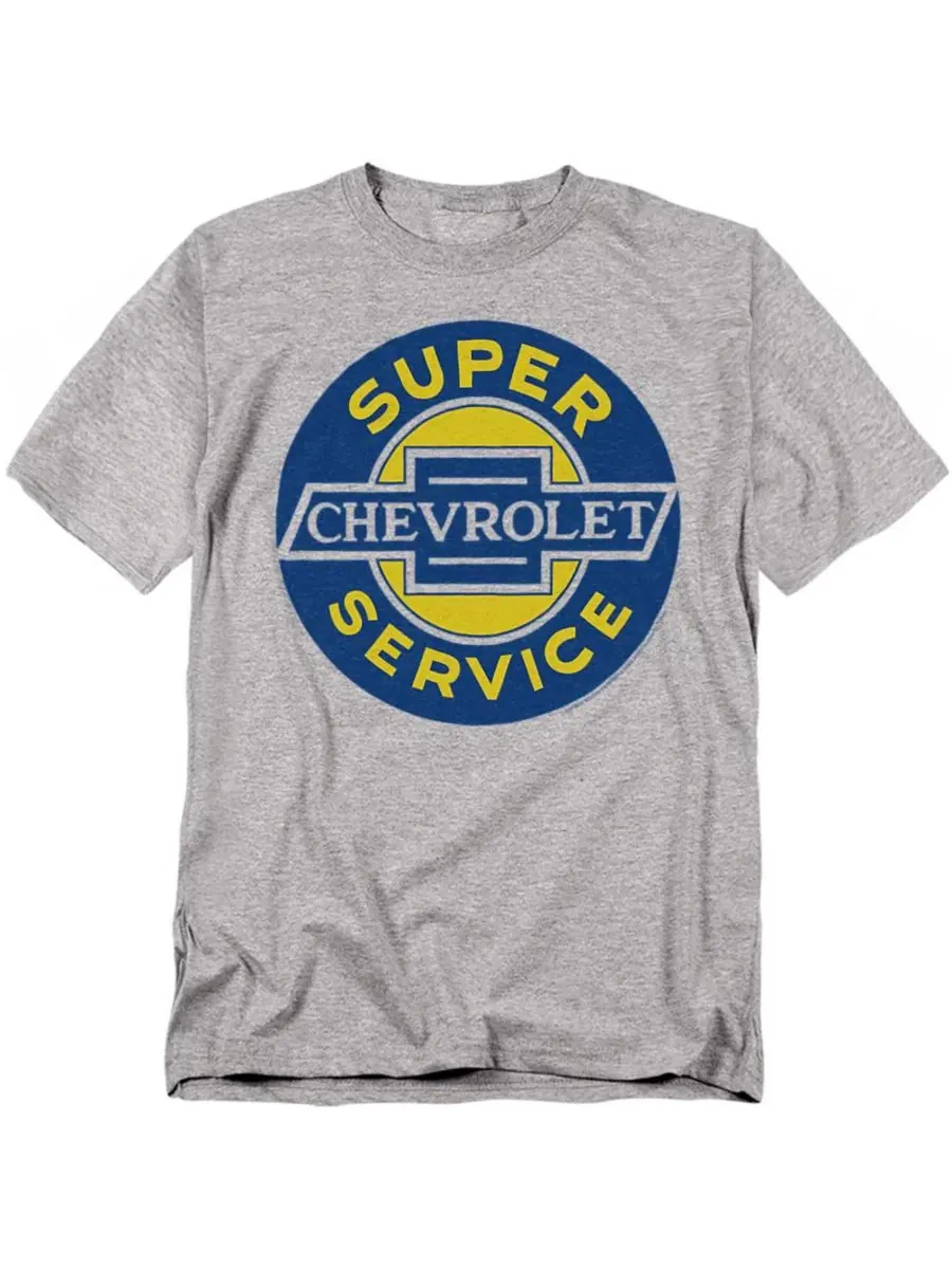 Футболка с принтом Chevrolet Chevy Super Service Corvette — изображение 1 из 3, приглушенный