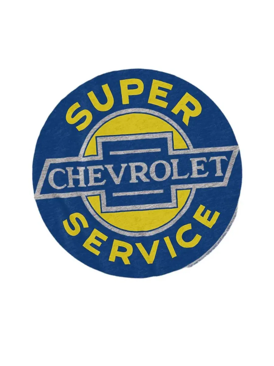 Футболка с принтом Chevrolet Chevy Super Service Corvette — изображение 2 из 3, приглушенный