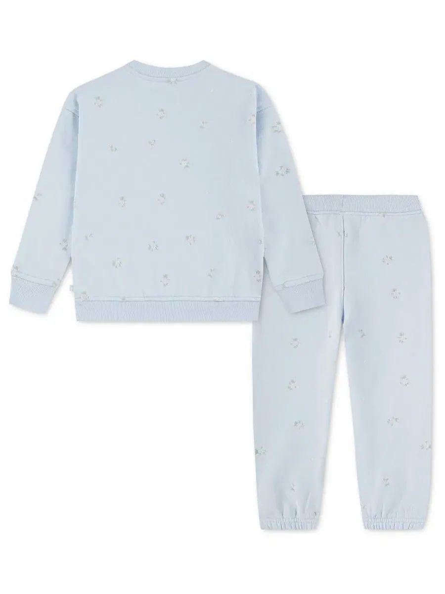 Комплект из свитшота и брюк, с вышивкой abercrombie kids — изображение 2 из 3, синий