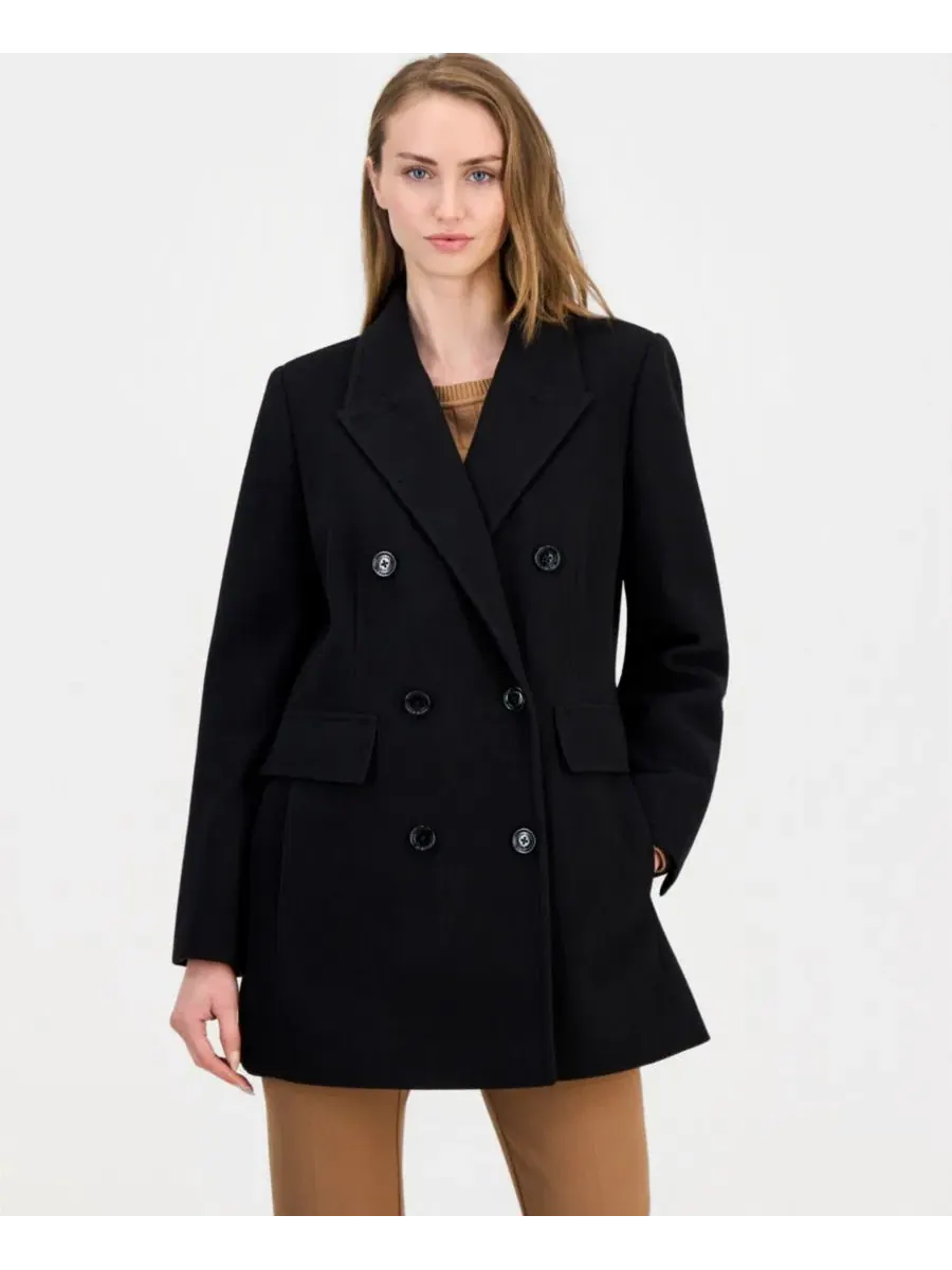 Пальто двубортное с пикающим швом Anne Klein