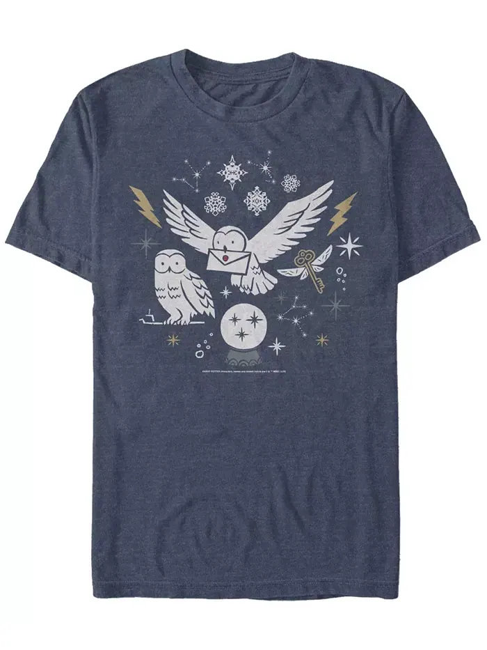 Мужская футболка с коротким рукавом Wintery Owls Fifth Sun — изображение 1 из 1, темно-синий