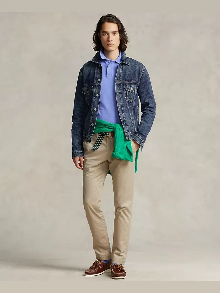 Мужские узкие эластичные брюки чинос Polo Ralph Lauren — изображение 6 из 6, серый