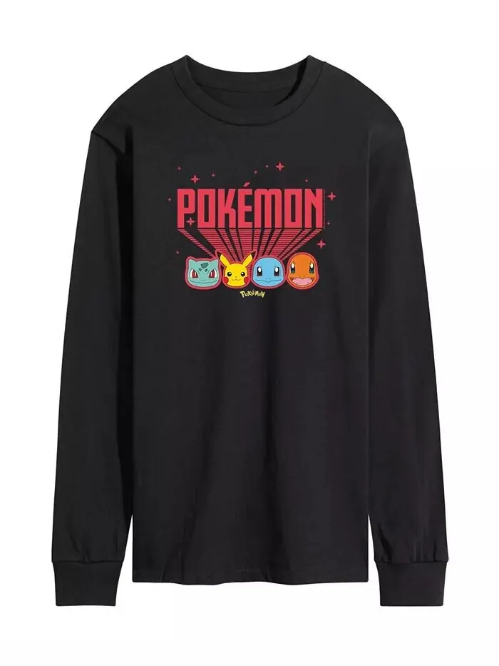 Футболка мужская с длинным рукавом Pokemon AIRWAVES — изображение 1 из 2, черный