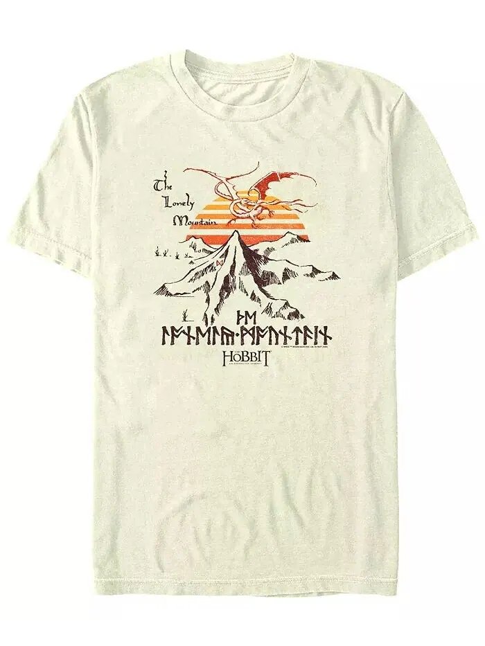 Мужская футболка с коротким рукавом The Hobbit 1 Lonely Mountain Outdoorsy Fifth Sun — изображение 1 из 1, прозрачный
