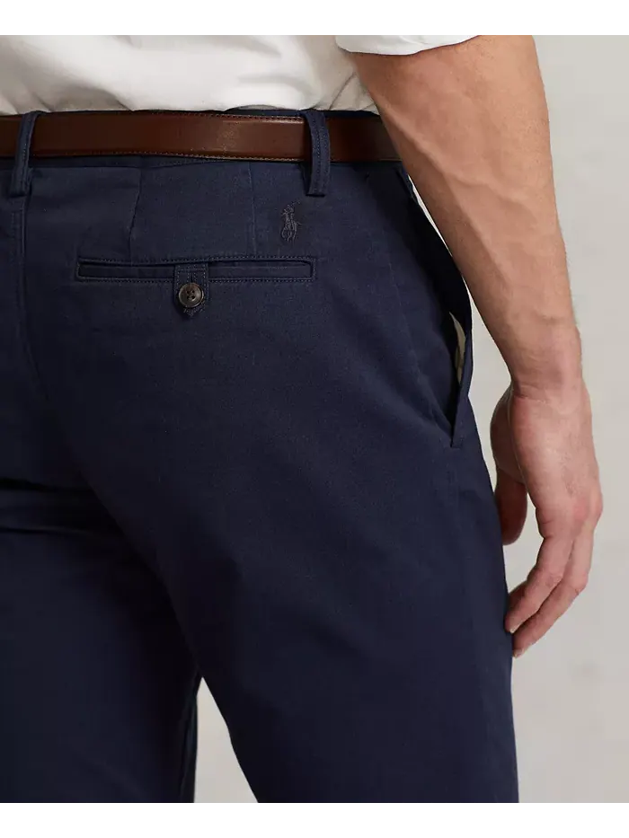 Мужские прямые брюки чинос с эластичной тканью Polo Ralph Lauren — изображение 3 из 5, чернильный