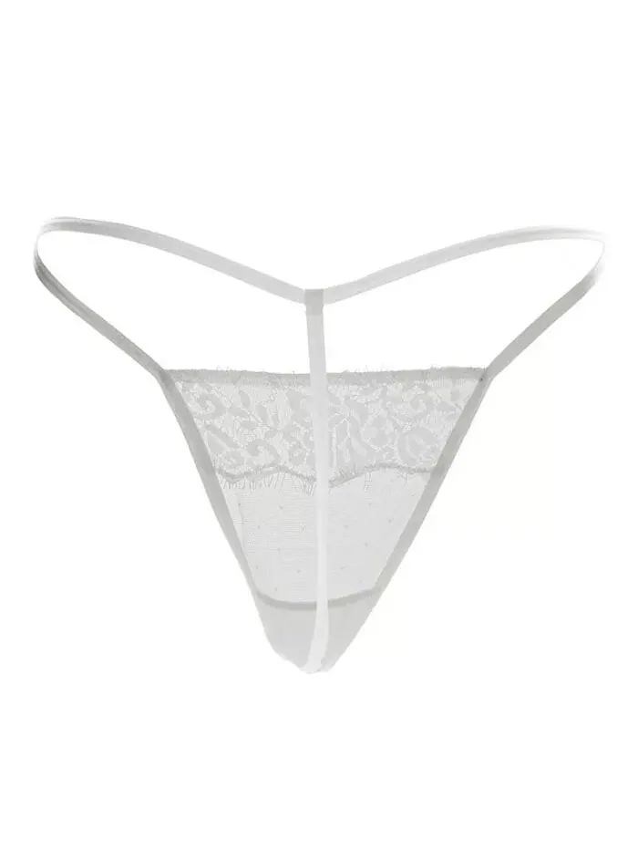 Женский комплект нижнего белья Emma Halter Babydoll из 2 предметов MeMoi — изображение 3 из 3, белый