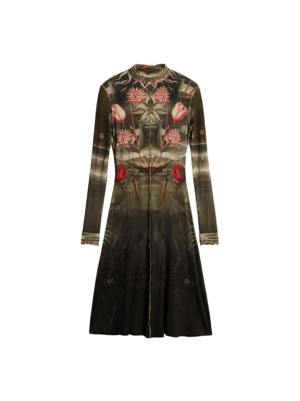 Женское платье с зеркальной отделкой и пейзажным рисунком Desigual — изображение 5 из 5, черный