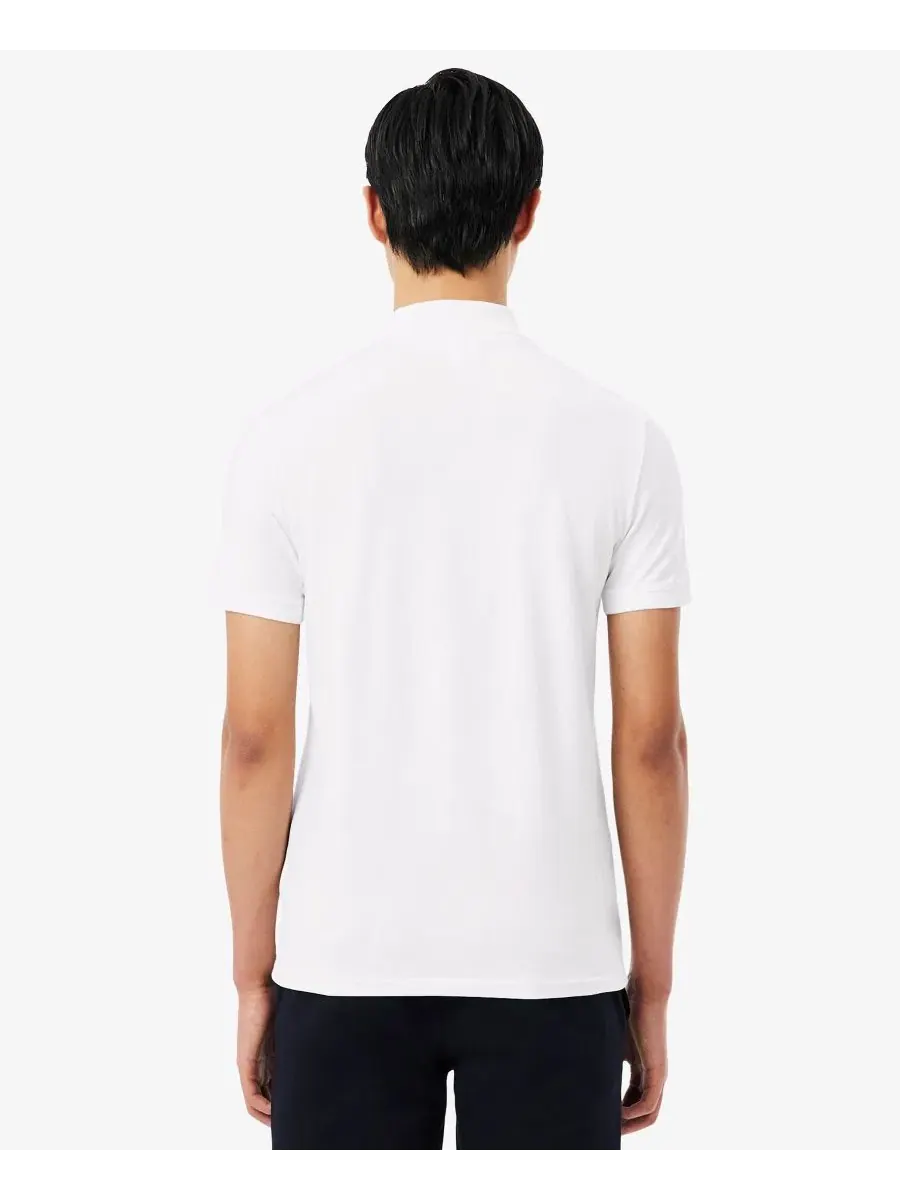 Поло-рубашка Lacoste мужская приталенная, жаккардовая — изображение 4 из 5, белый
