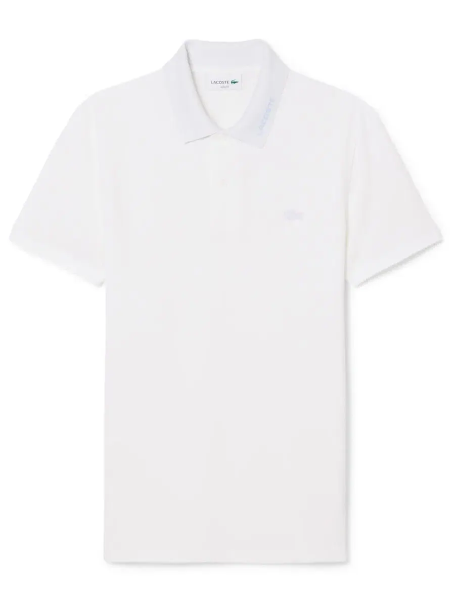 Поло-рубашка Lacoste мужская приталенная, жаккардовая — изображение 5 из 5, белый