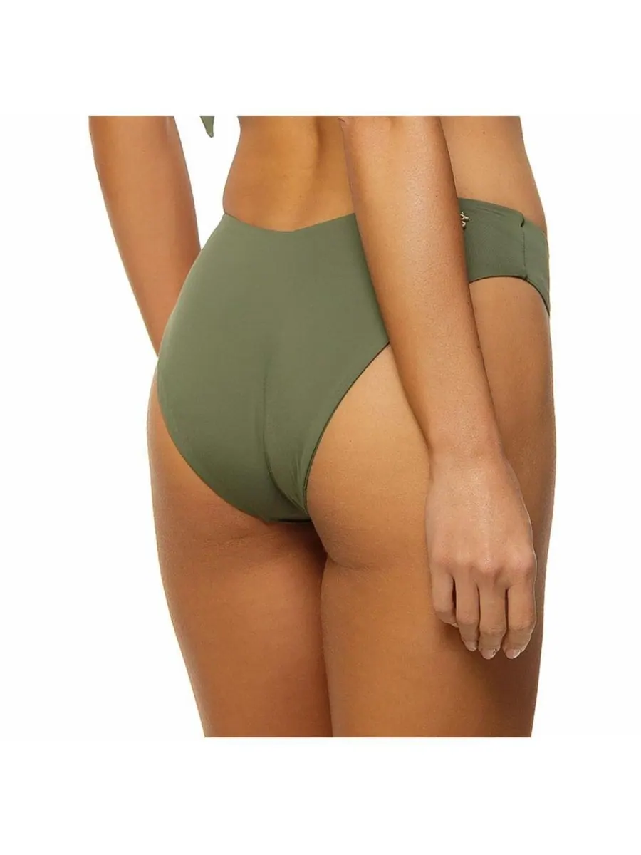 Классические плавки бикини с V-образным вырезом спереди для женщин Guria Beachwear — изображение 2 из 3, оливковый зеленый