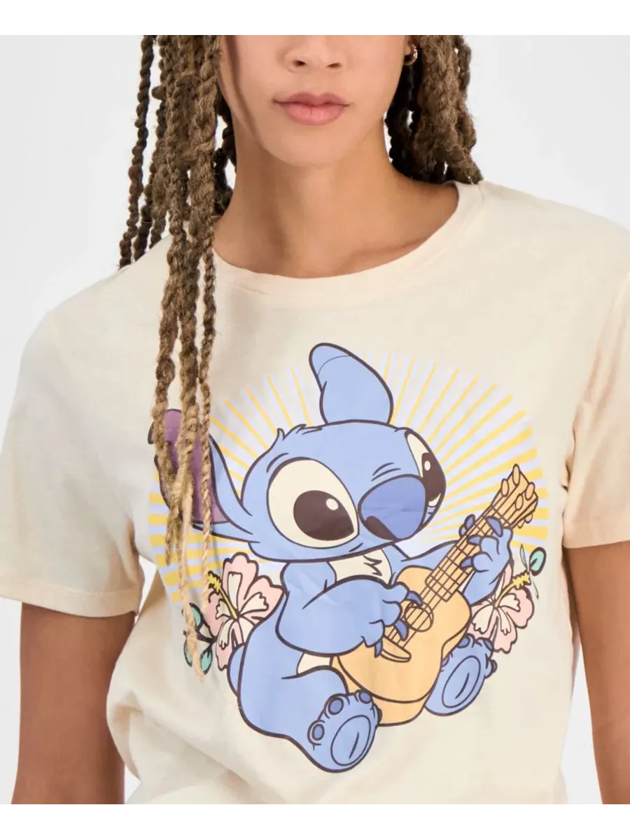 Ретро-футболка Ohana с круглым вырезом и вышивкой Disney — изображение 3 из 4, серый