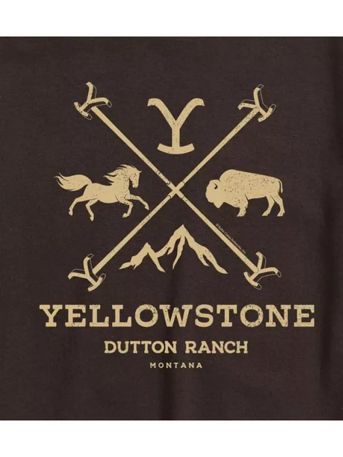 Футболка мужская с коротким рукавом Hybrid Apparel Yellowstone AIRWAVES — изображение 3 из 9, коричневый