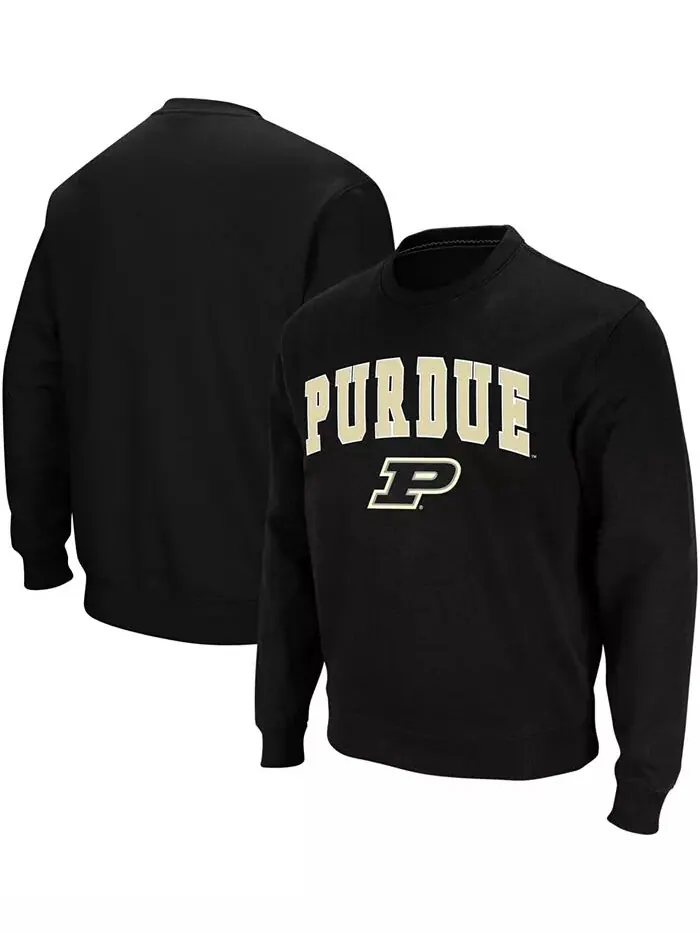 Мужская толстовка Purdue Boilermakers Arch & Logo с круглым вырезом Colosseum — изображение 1 из 7, черный