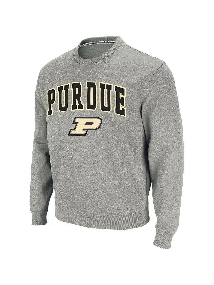 Мужская толстовка Purdue Boilermakers Arch & Logo с круглым вырезом Colosseum — изображение 7 из 7, черный
