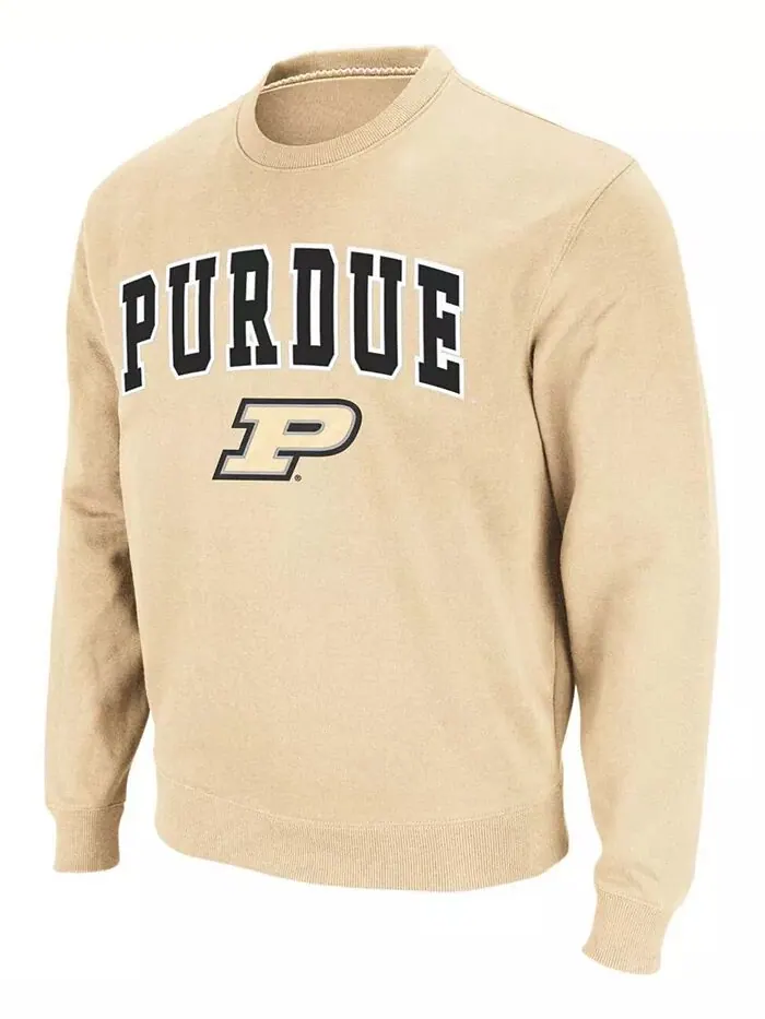 Мужская толстовка Purdue Boilermakers Arch & Logo с круглым вырезом Colosseum — изображение 2 из 7, золотистый