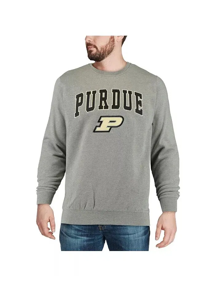 Мужская толстовка Purdue Boilermakers Arch & Logo с круглым вырезом Colosseum — изображение 5 из 7, золотистый