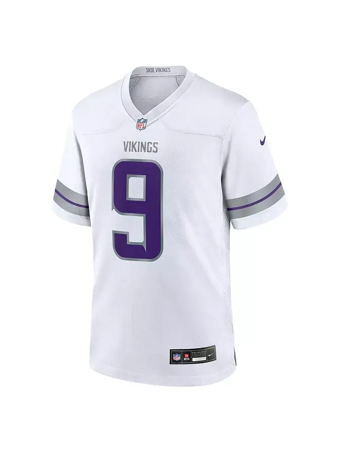 Мужская альтернативная игровая футболка J.J. McCarthy Minnesota Vikings Nike — изображение 3 из 3, белый