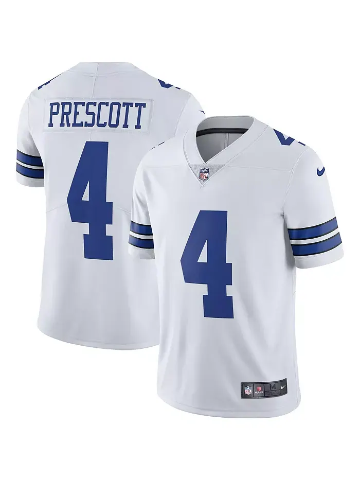 Мужская ограниченная джерси Dallas Cowboys Color Rush Vapor Дака Прескотта Nike — изображение 1 из 5, белый/синий