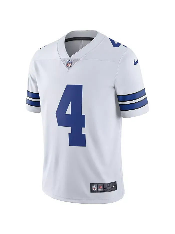 Мужская ограниченная джерси Dallas Cowboys Color Rush Vapor Дака Прескотта Nike — изображение 2 из 5, белый/синий