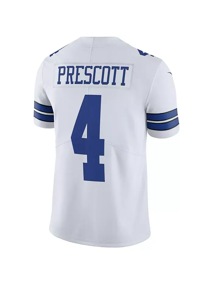 Мужская ограниченная джерси Dallas Cowboys Color Rush Vapor Дака Прескотта Nike — изображение 3 из 5, белый/синий